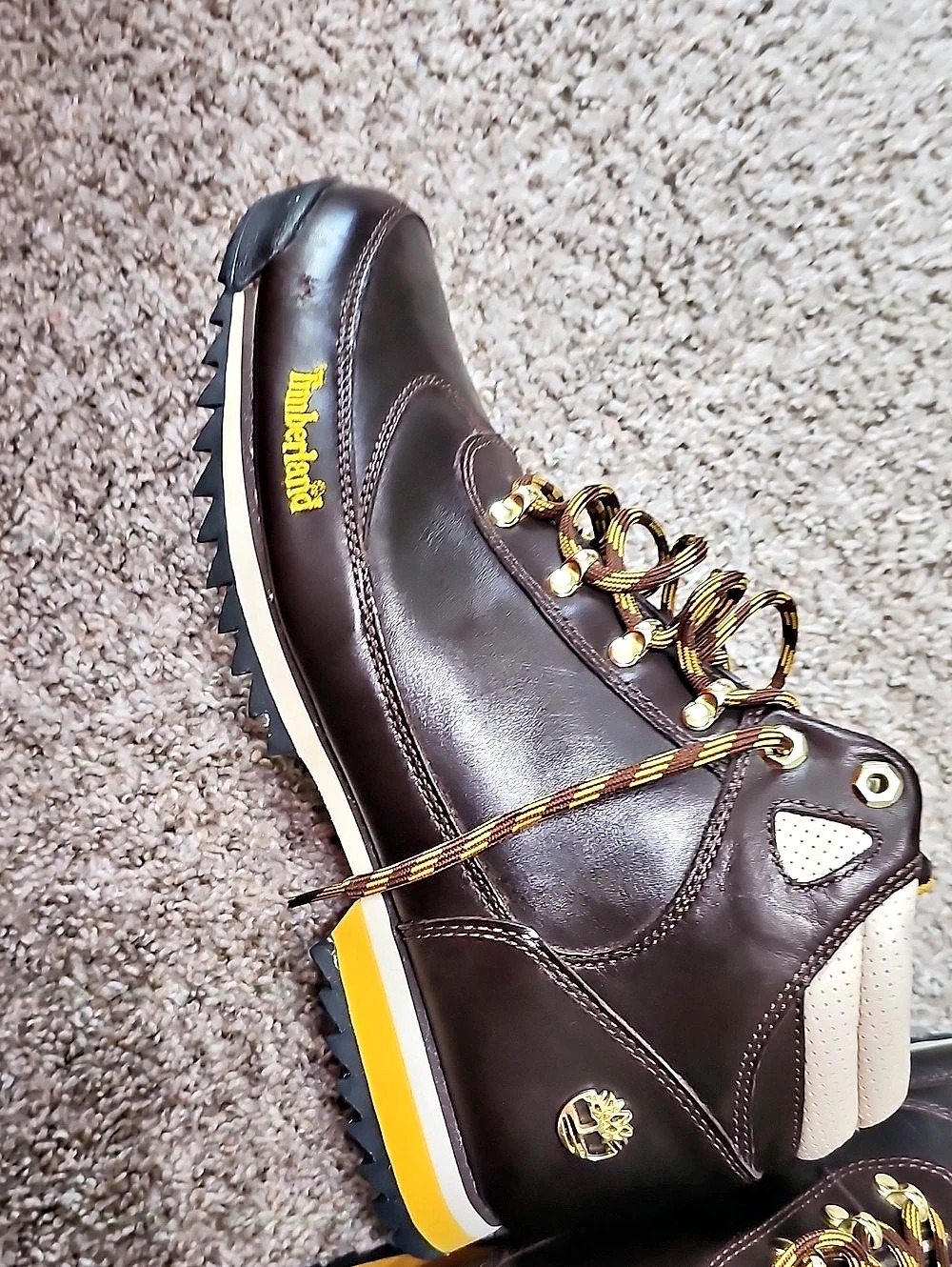 Timberland Euro Hiker Brown & Yellow Sneakers